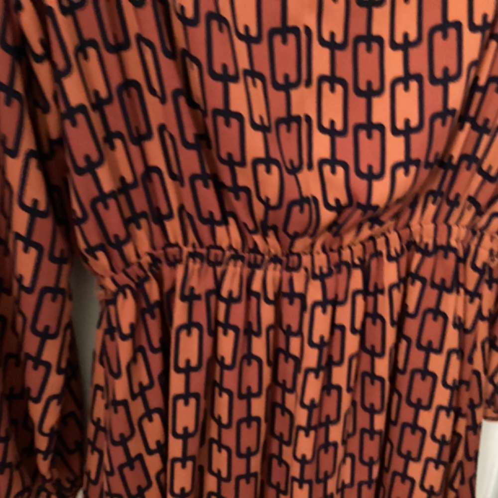 Express Geometric Link Patterned Long Sleeve Dres… - image 4